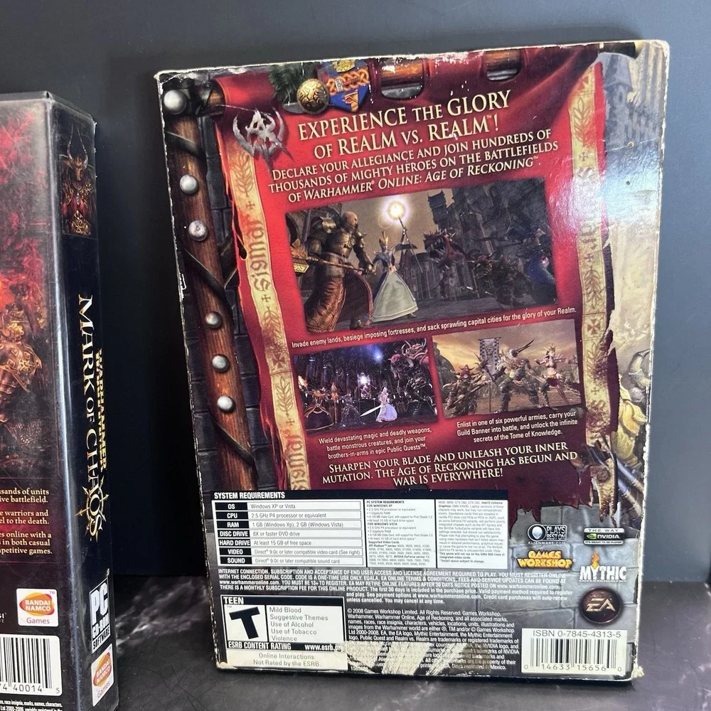 Warhammer Mark of Chaos Age Of Reckoning PC Game 2006 Bandai Namco Big Box
